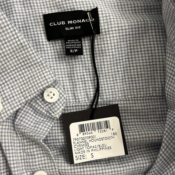 Club Monaco Flannel Houndstooth Chemise - Picture 2 of 3